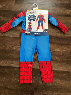 Marvel Spidey Amazing Friends Superhero Costume Blue & Red Size 3T-4T NWT